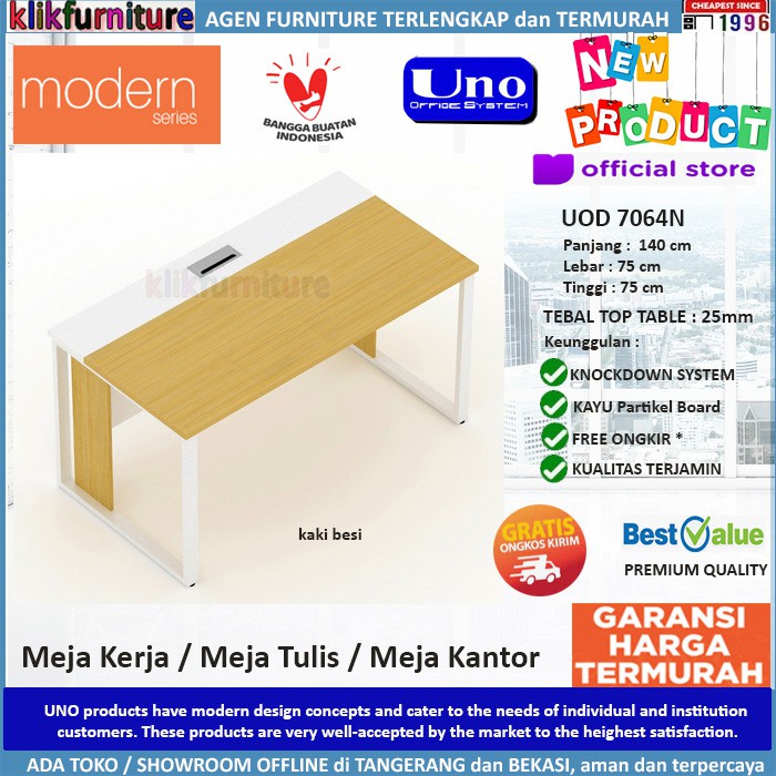 UOD 7064N UNO Meja Kerja Meja Kantor Meja Tulis Kaki Besi