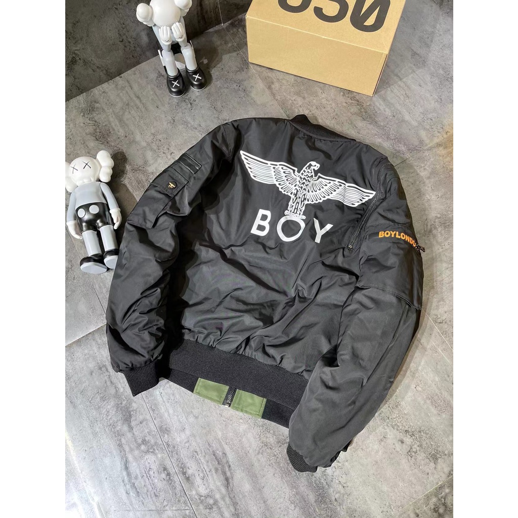 Boy London London Jaket Penerbangan Berlapis Tebal Kerah Bisbol Dua Sisi Berlapis Kapas Jaket Untuk 