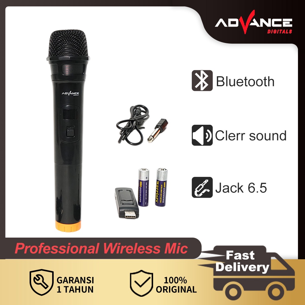 Advance Wireless Microphone Single Mic Wireless MIC101/MIC102/MIC103 Garansi 1 Tahun