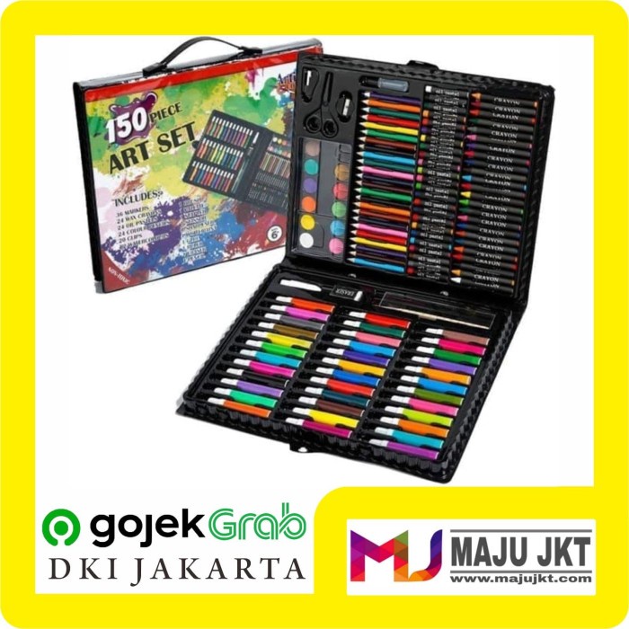 

tulis-alat-paket- crayon set isi 150pcs pensil warna set spidol set -paket-alat-tulis.