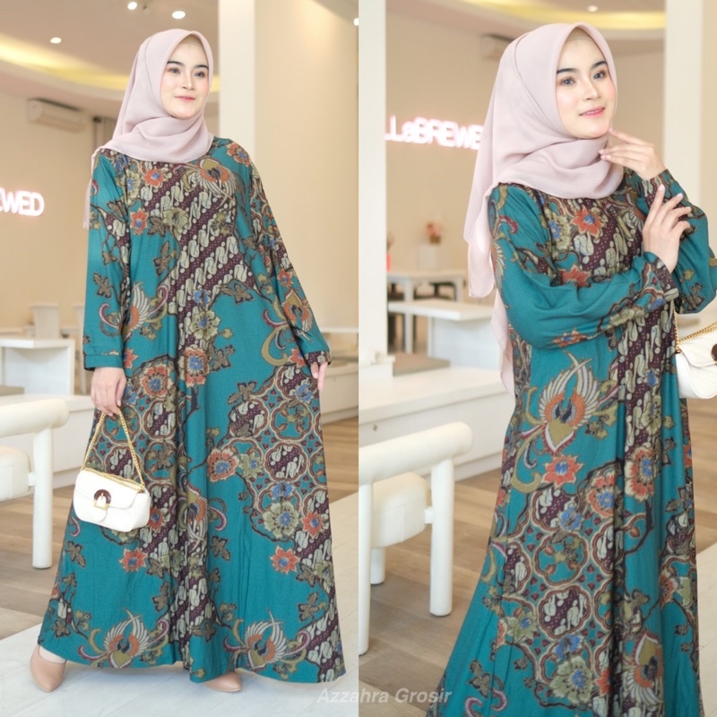 Batika Maxy 5- Gamis Calvin Jeans Terbaru LD100 &amp; LD110 / 022-7143 / 023-6905