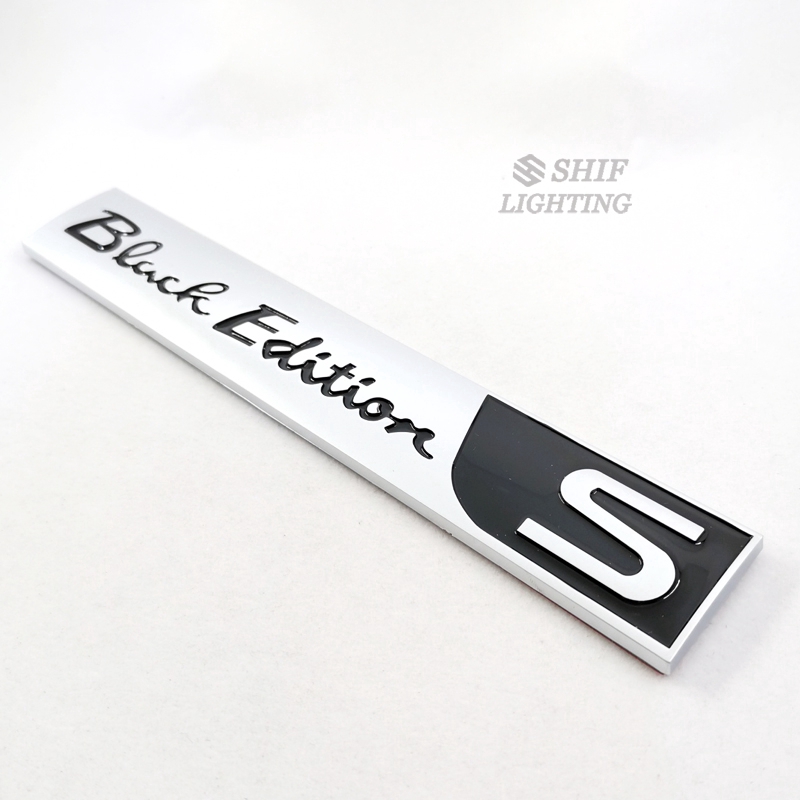 1Pc Stiker Emblem Logo S Warna Hitam Untuk Bagasi Belakang Mobil LEXUS