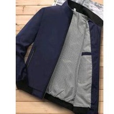 jaket pria bahan katun motif polos