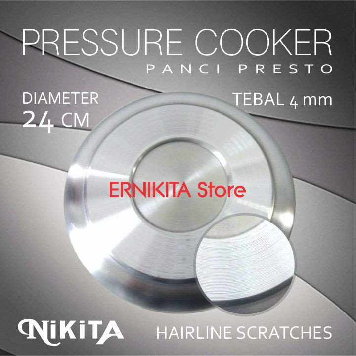 NIKITA PANCI PRESTO 8 LITER 24 CM - Pressure Cooker Bonus Steam Rack