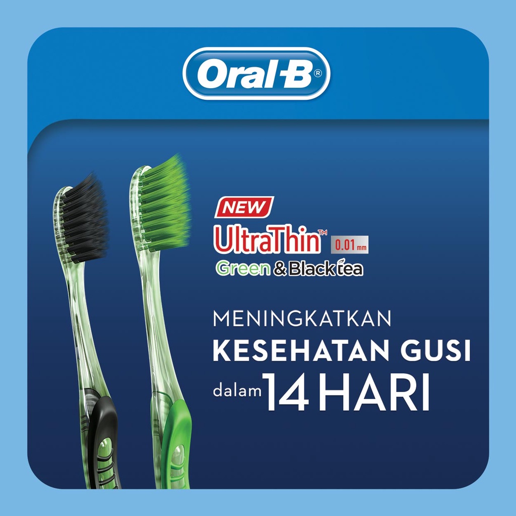 Oral-B Sikat Gigi Ultra Thin Green Tea 3s - Isi 6