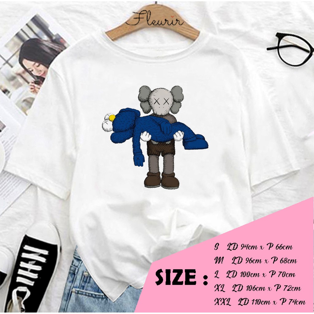 FLEURIR - KAOS KAWS BL WANITA DEWASA LENGAN PENDEK TUMBLR TEE UNISEX