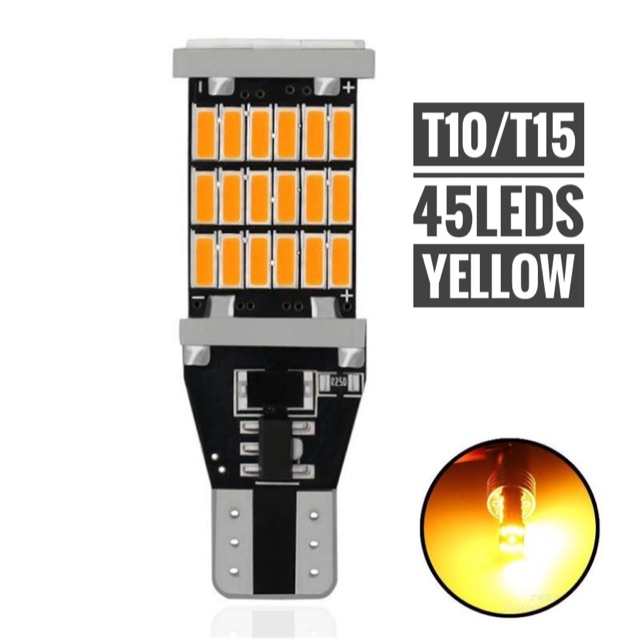 T10/T15 45 LED YELLOW