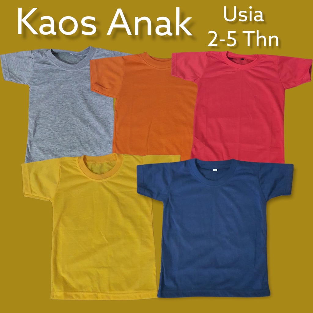 PROMO FASHION ANAK KAOS POLOS DAN SABLON PENDEK KAOS ANAK KATUN / KAOS DISTRO ANAK POLOS DAN SABLON USIA 2-7 TAHUN