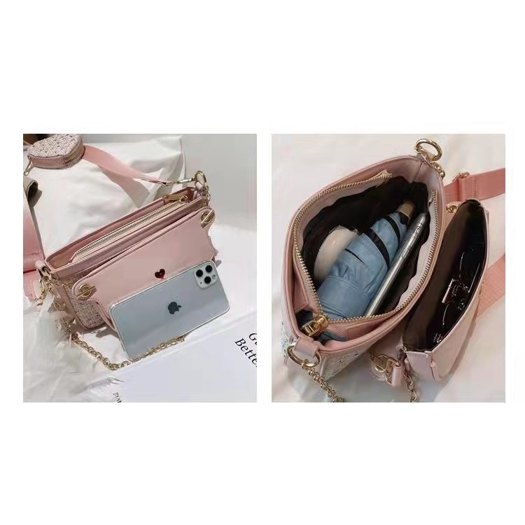 GI 12984 ZC 0254 RISCE TAS SELEMPANG 2IN1 IMPORT WANITA CEWEK PEREMPUAN JAKARTA BATAM JT LT 2167