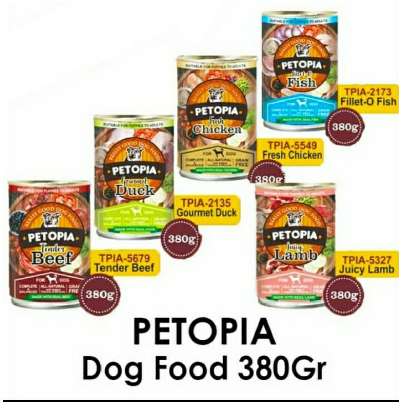 Makanan Anjing Petopia all Varian 380 gr Dog Food