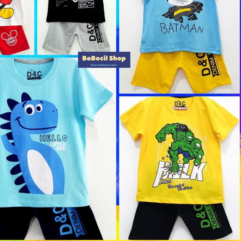 ✷ Baju Anak Laki Laki / Kaos Anak Laki Laki / Setelan Anak Laki Laki Motif Mobil Beko 1-10 Tahun S ➼