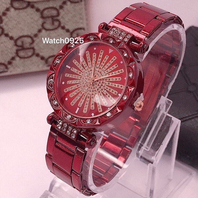 Jam Tangan Wanita menonton Jam Tangan Wanita Tali stainless steel RANTAI KRISTAL KRISTAL W100