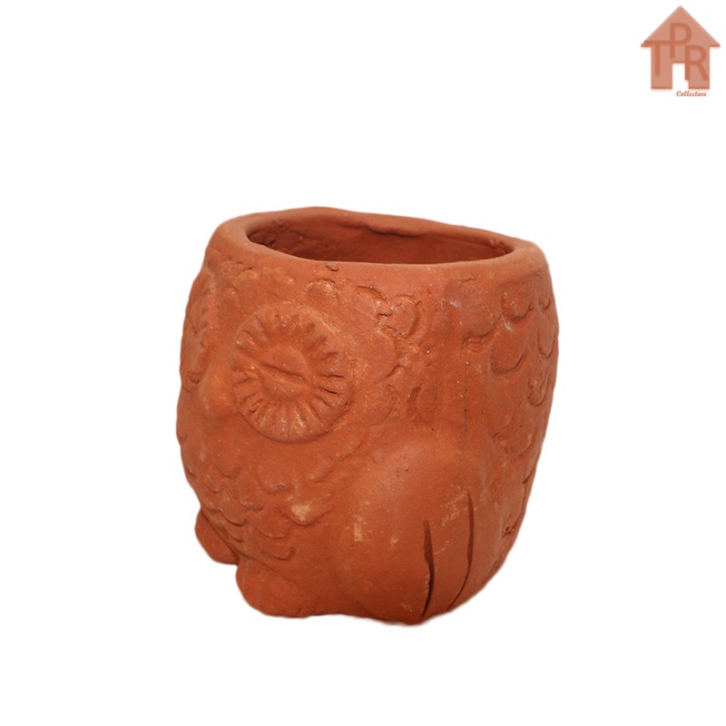 Terakota Pot Karakter Burung Hantu - OWL D10