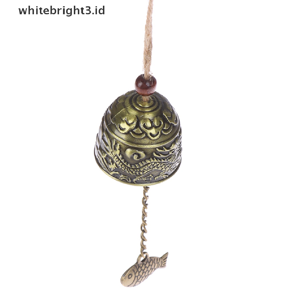 {whitebright3.id} Vintage Metal Dragon Phoenix Fengshui Bell Hanging Wind Home Window Decor Sightl  ,