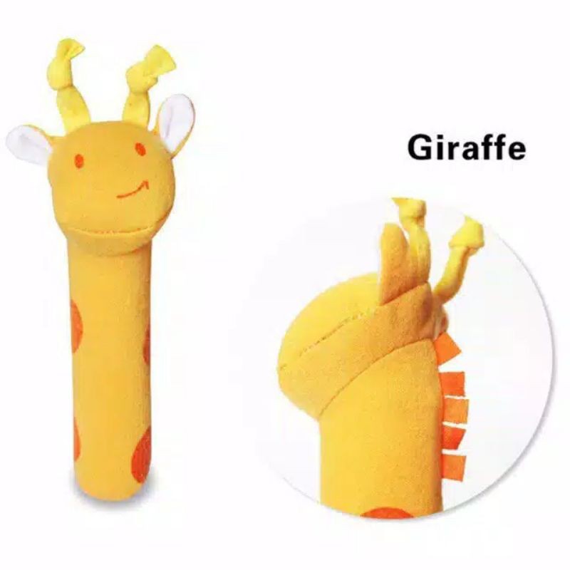 Mainan Boneka Tangan Bayi Bunyi Baby Hand Rattle Toy Stick