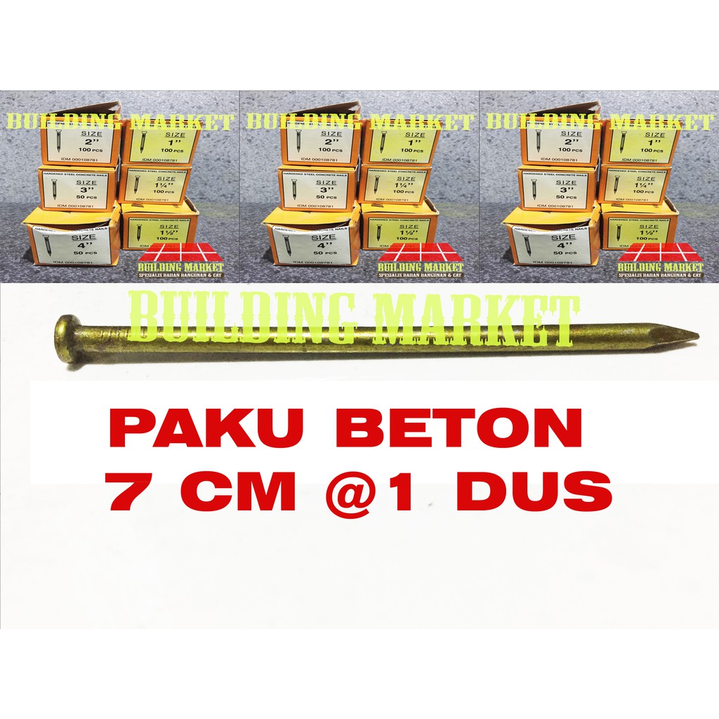 PAKU BETON TEMBOK PAKU BAJA PAKU BETON DAIWA 7 CM 3 INCH @1 DUS