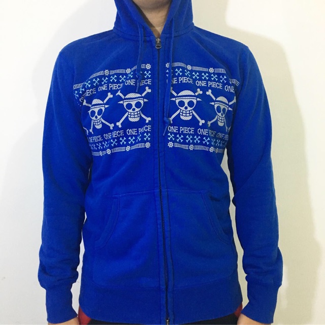 Sweater Hoodie Zipper Uniqlo One Piece-L