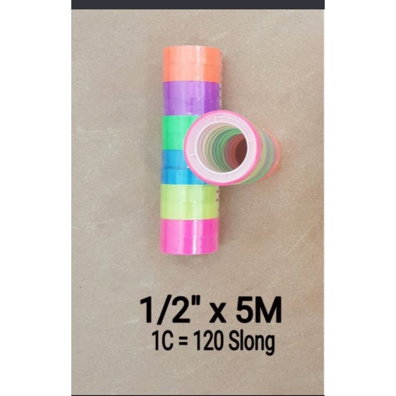 

Cello Tape Bazic Warna 1/2"x 5m ( 1x12)