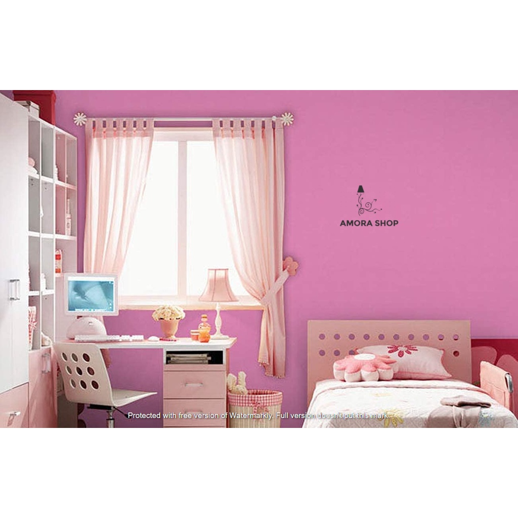 Wallpaper Dinding Polos Pink 9m s/d 10m x 45cm