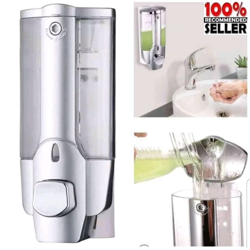 Dispenser sabun cair single tempel dinding tempat wadah tangan cuci
