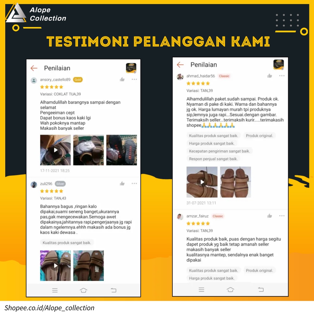 Sandal Slop Kulit Kekinian Casual Sendal Pria Cowok Dewasa Original Premium Brand Lokal Terbaru Kuat-4