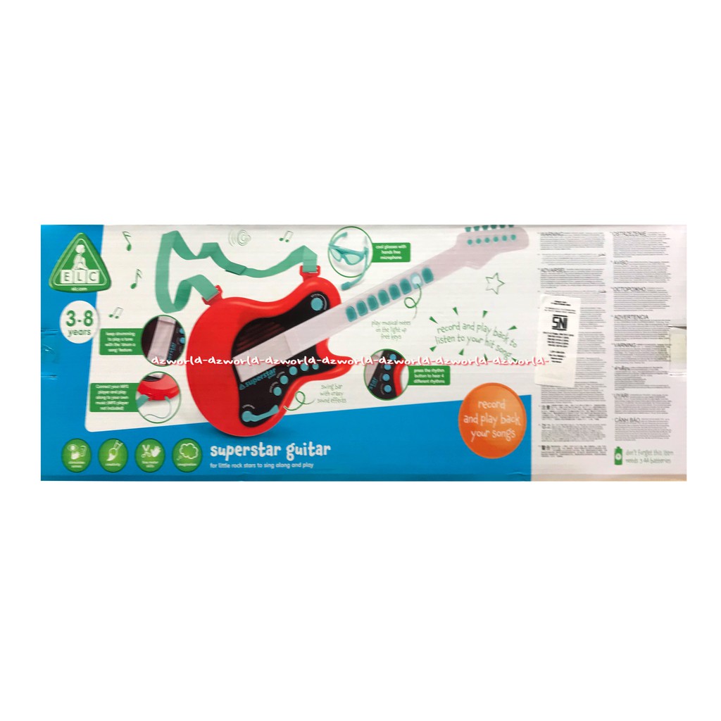 ELC Superstar Guitar Electrick Gitar Mainan Elektrik Anak Red