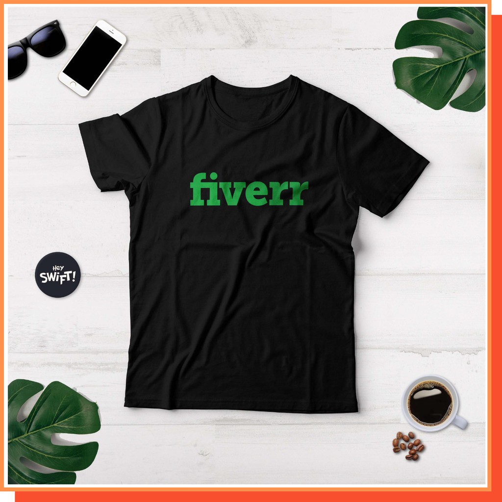 Kaos T-Shirt FIVERR LOGO Cotton Combed 30S Standar Distro