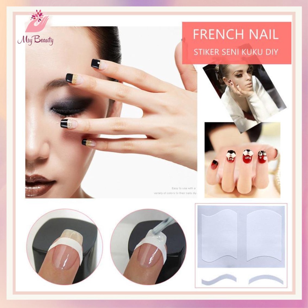 MSY NAIL TIP GUIDE / FRENCH NAIL / NAIL STICKER / NAIL ART / MANICURE PEDICURE / KUTEKS