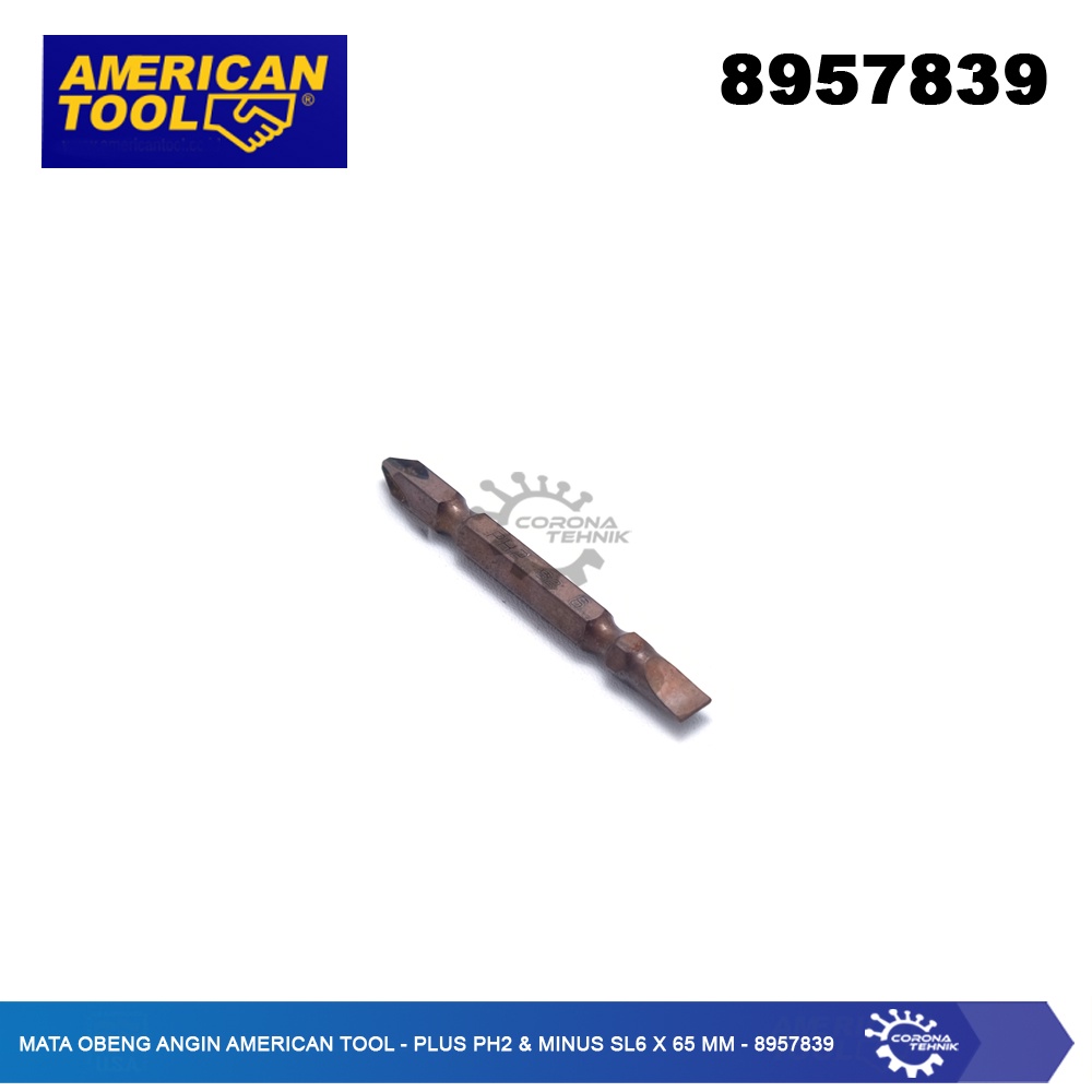 American Tool - Mata Obeng Angin  - Plus PH2 &amp; Minus SL6x65 mm - 8957839