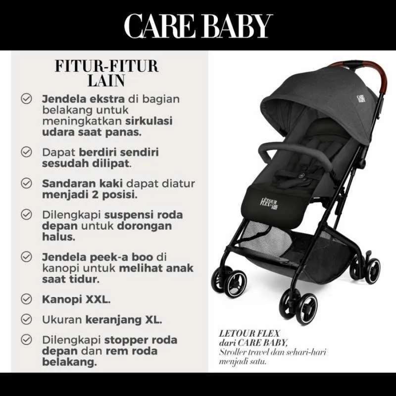 CARE BABY Stroller Letour Flex CBS 2001 / Kereta Dorong Bayi