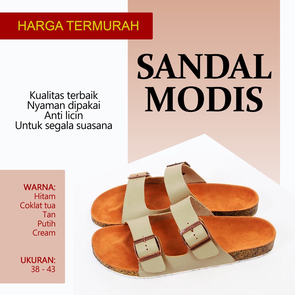 PROJACK SANDAL CASUAL KULIT PU PRIA/ SELOP REMAJA COWOK TERBARU