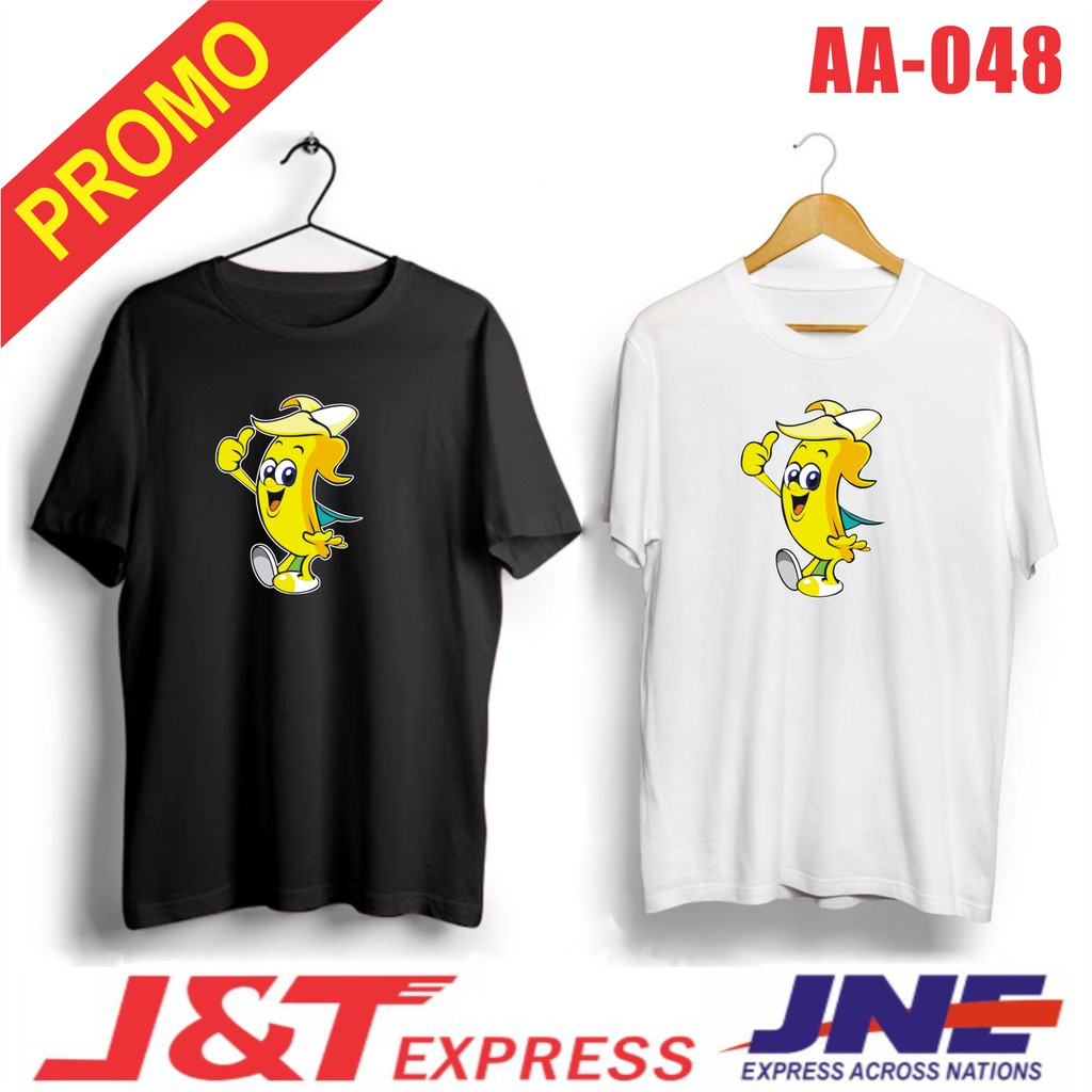 MURAH!!! KAOS GAMBAR KARTUN PISANG/ AA-048 BAHAN KATUN COMBED30s