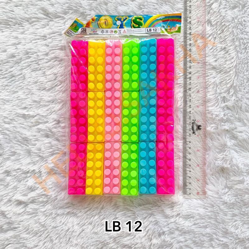 Mainan anak anak Laki Laki / Perempuan Mainan Lego Block besar isi 18 pcs Lego block besar Lb 12