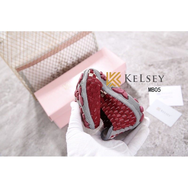 (GRATIS ALAS KAKI) NICOLE  Sepatu Flat Rajut Wanita Kelsey MB05