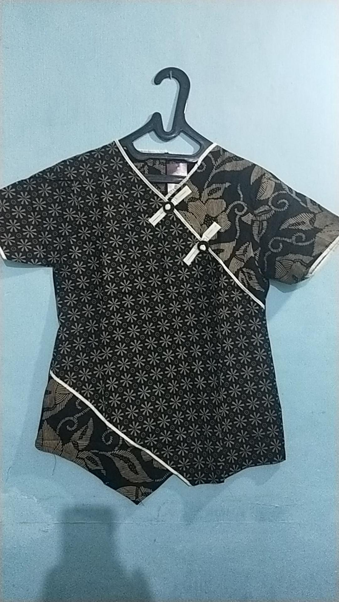 Atasan Batik Wanita Blouse Batik Dua Putri  S-m-l-xl-xxl-3l-4l-5l  Daun Kembar