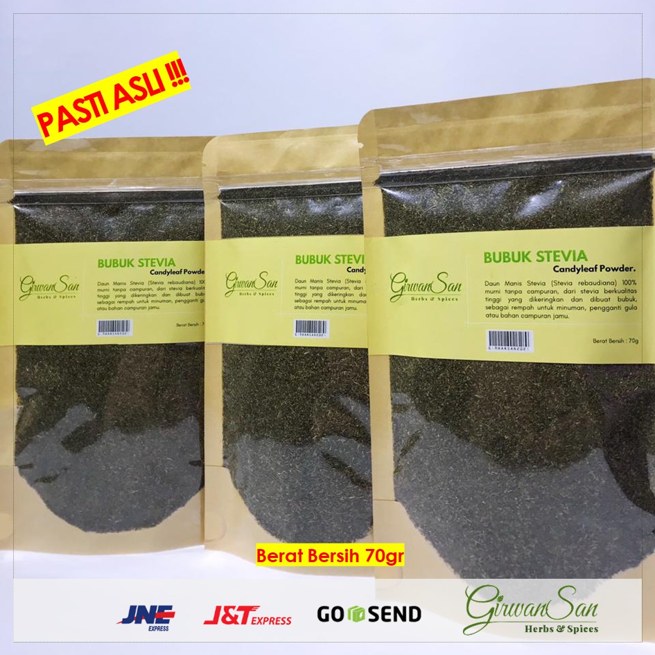 

Daun Stevia Bubuk Murni Original Grade A Pengganti Gula Anti Diabetes Kemasan Pakai Ziplock
