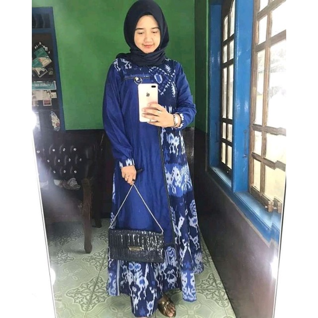Gamis Tenun Kombinasi Toyobo