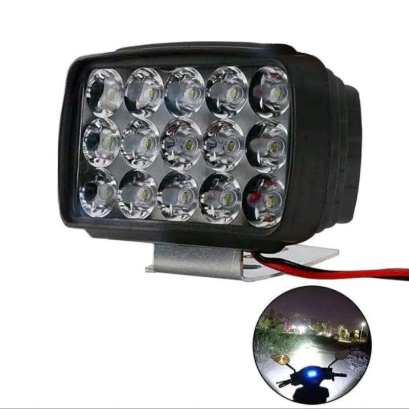 Lampu Tembak Sorot LED Motor Work Light Cree 15 Mata 15 LED 12 Volt