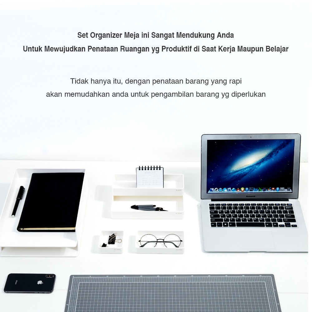 Nusign Desk Organizer / Rak Kertas Space Besar Pilihan 3 Warna NS001