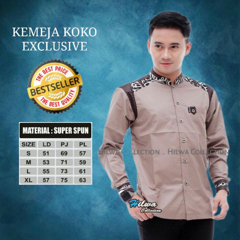 KP- BAJU KOKO MUSLIM PRIA TERBARU TERMURAH TERLARIS ORIGINAL HILWA GUS AZMI AZZAHIR KOKO RABANI TREN