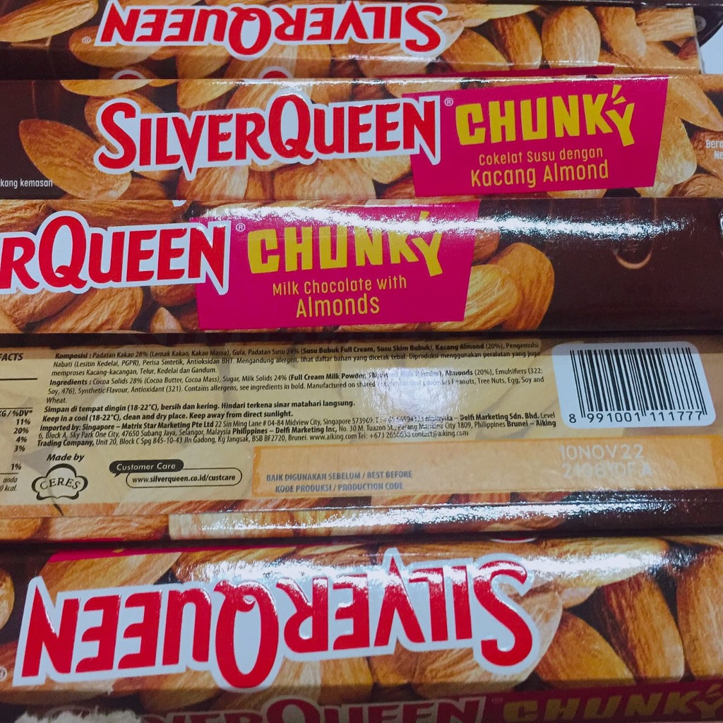 Cokelat SilverQueen CHUNKY Bar - Varian Rasa