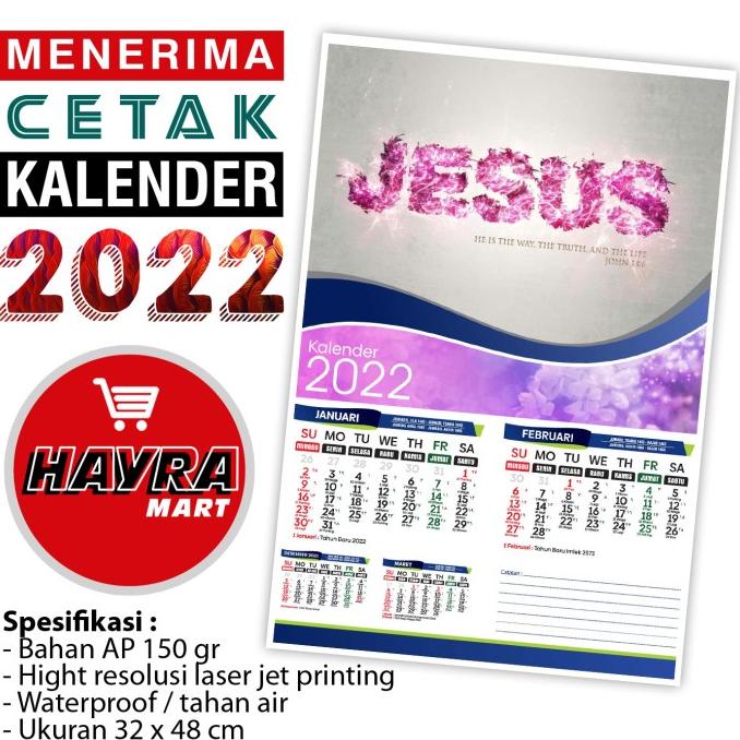 

Grosir Kalender 2022 Isi 6 Lembar Finishing Jepit Kaleng Paket 50 Set