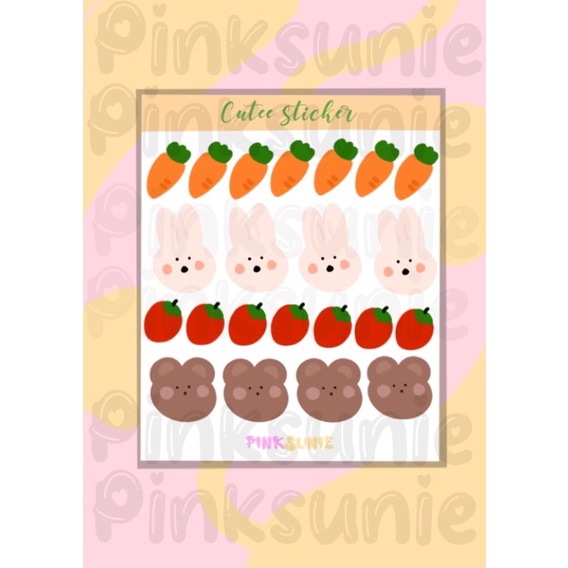 

(KISSCUT) Cutee Sticker Aesthetic Journal Deco by PinkSunie