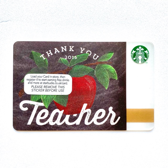 Thank You Teacher Starbucks Card 2016 Kartu Teacher’s Day