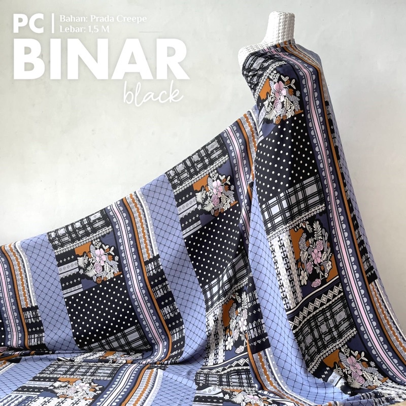 BINAR KAIN MOTIF LOOKLIKE VANILLA BAHAN PRADA CREPE