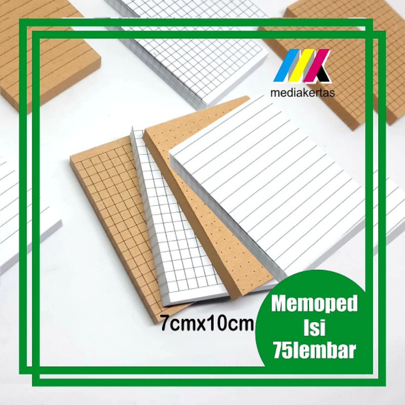

Memopad Notepad Craft Vintage Putih Murah Kota Titik garis Polos Catatan Pengingan