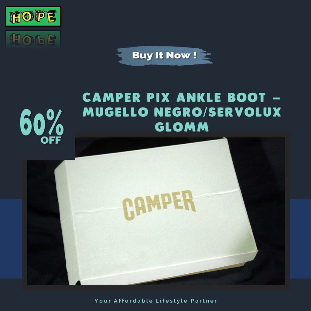 Original BNIB Camper Pix Ankle Boots - Mugello Negro/Servolux Glomm