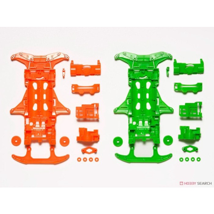 READY Tamiya Vs Fluorescence Color Chassis Set OrangeGreen MURAH
