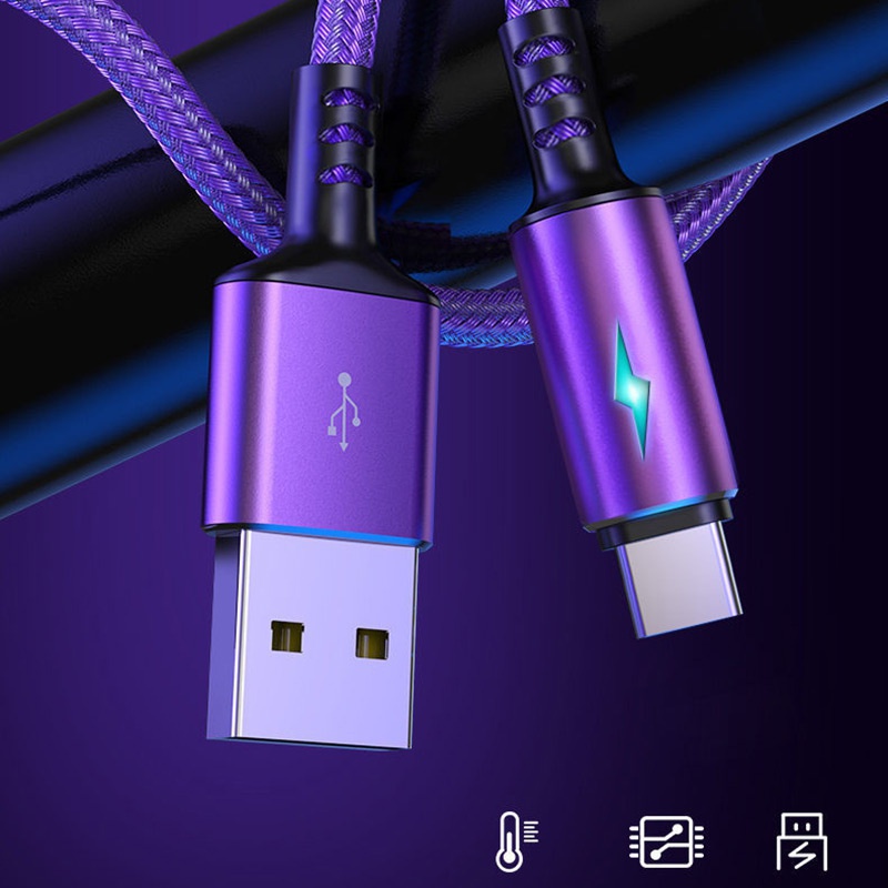 Kabel Data / Charger Micro USB Fast Charging Bahan Nilon Braided 1.2m Untuk Android