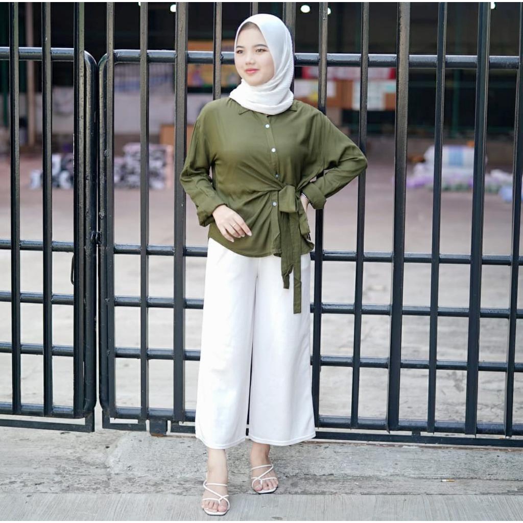 BEFAST - ZFS OOTD Blouse SIRIYA / AYRA RAYON DIAMOND BOW SHIRT / Blouse Keluaran Terbaru 2022 / Atasan Lengan Panjang / Fashion Wanita Kerja / Blouse Polos Formal / OOTD Remaja Wanita Casual / Blouse Banyak Warna / Blouse Serut Pita Trendy